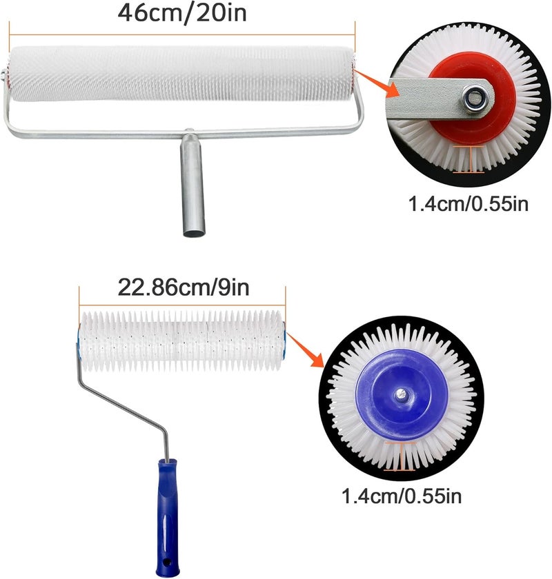 BERCOL Self Leveling Cement Tool kit, Spiked Roller with Extension Pole for Self Leveling, Paint Rollers, Epoxy Tool Kit, Epoxy Shoes Spikes for Concrete and Cement Flooring(Basic) - Image 3